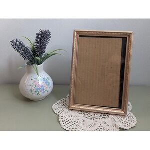 Vintage 4x6 Picture Frame Ornate Copper Gold Tone Metal Floral Tabletop